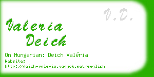 valeria deich business card